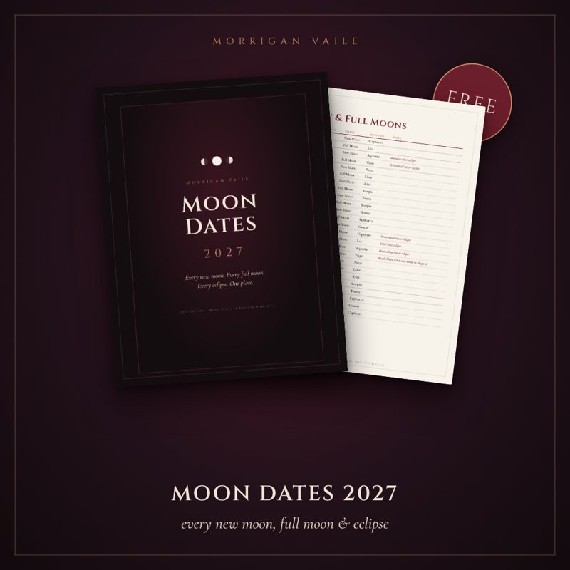 Moon Dates 2027 free PDF